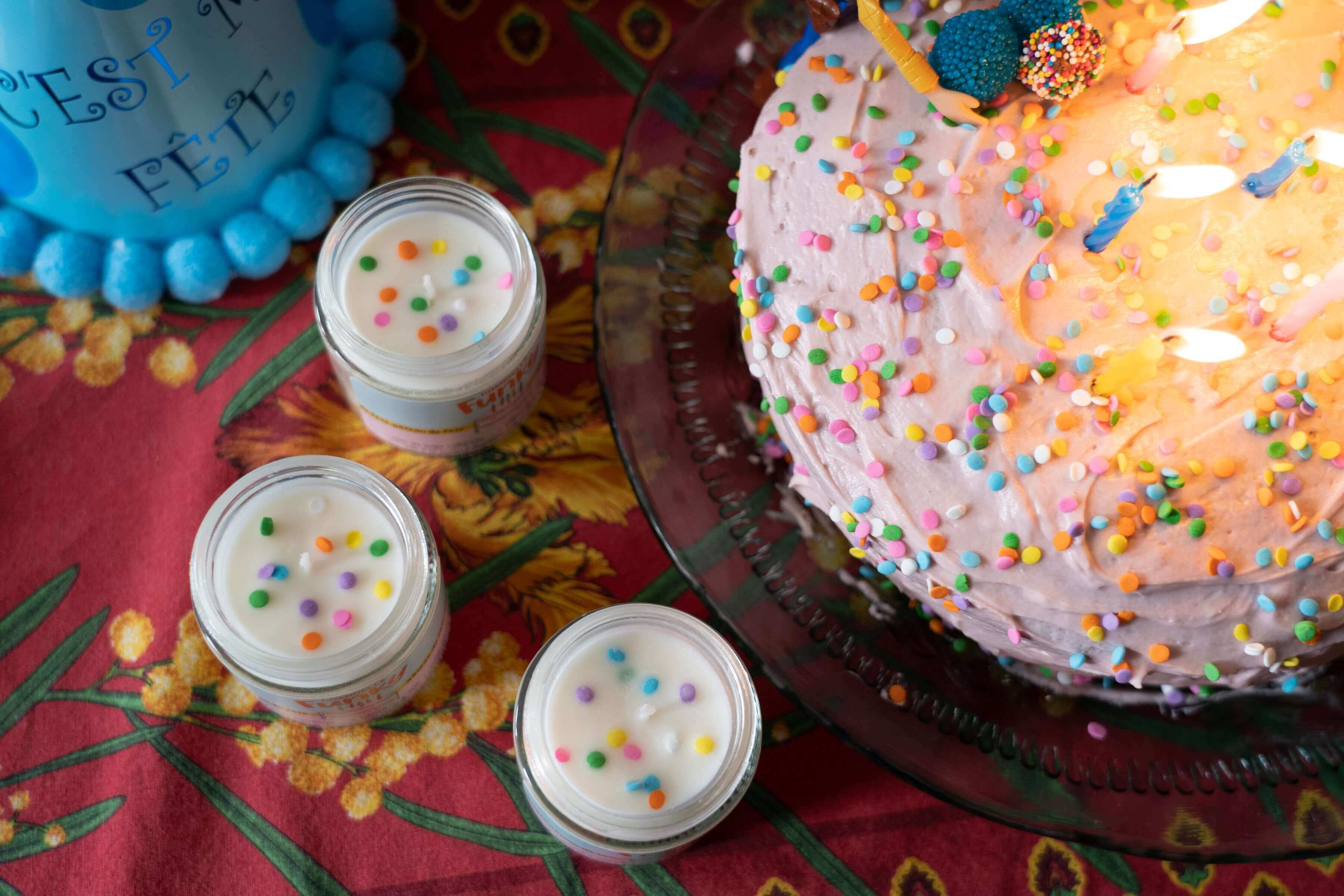 Chandelles Funky - Gâteau de fête