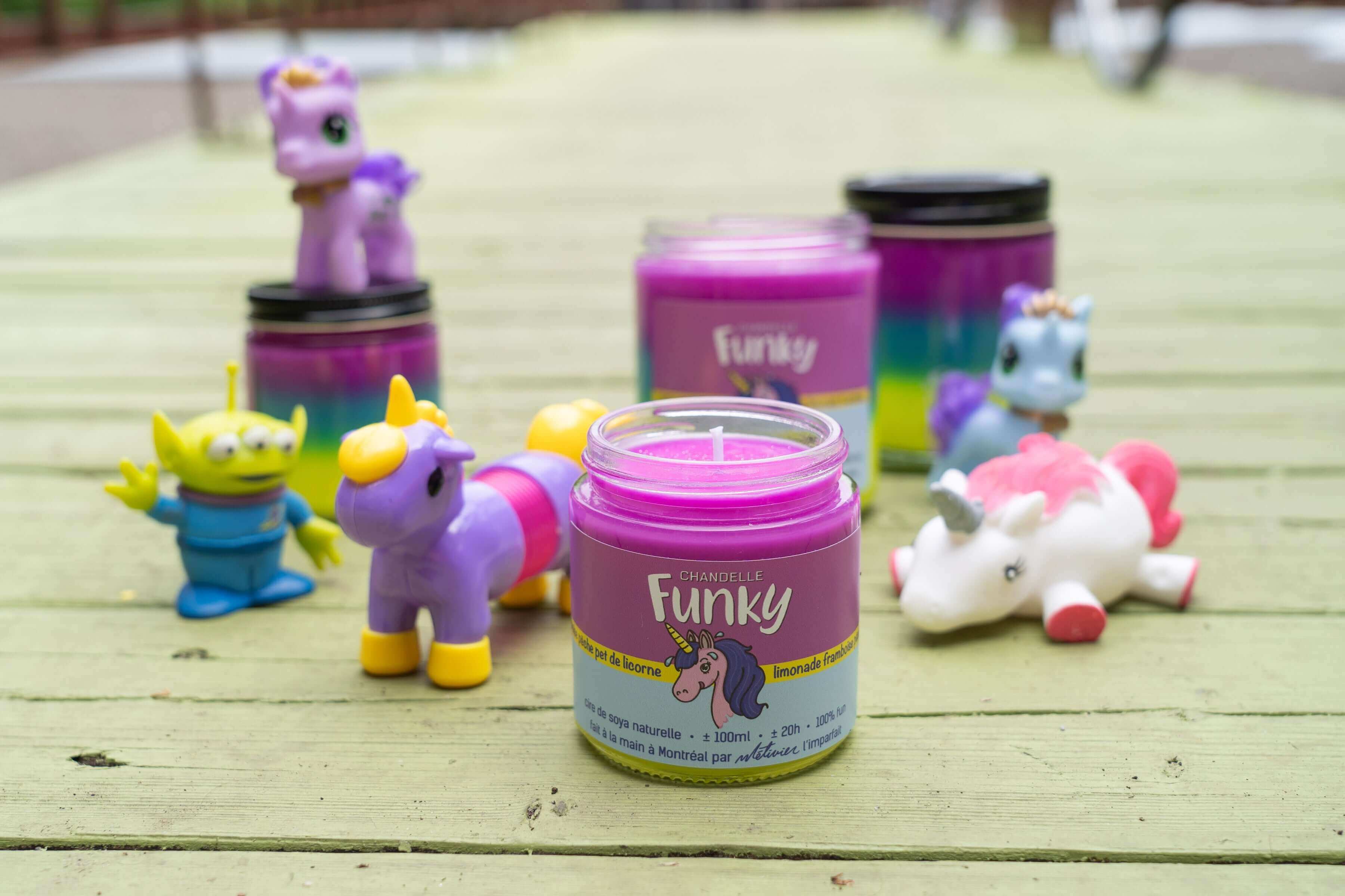 Chandelles Funky - Pet de Licorne